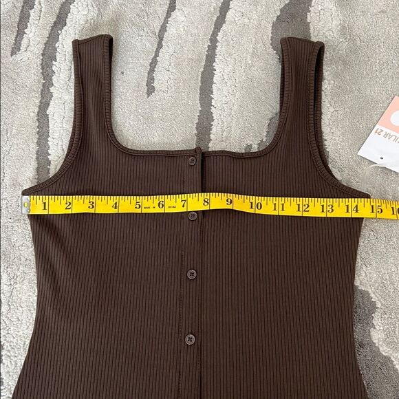 Popular 21 Ribbed Knit Tank Bodycon Dress Medium - Picture 8 of 12